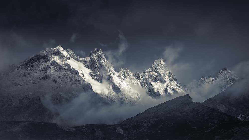 Majestic Snowy Peaks by qiye — canvas wall art