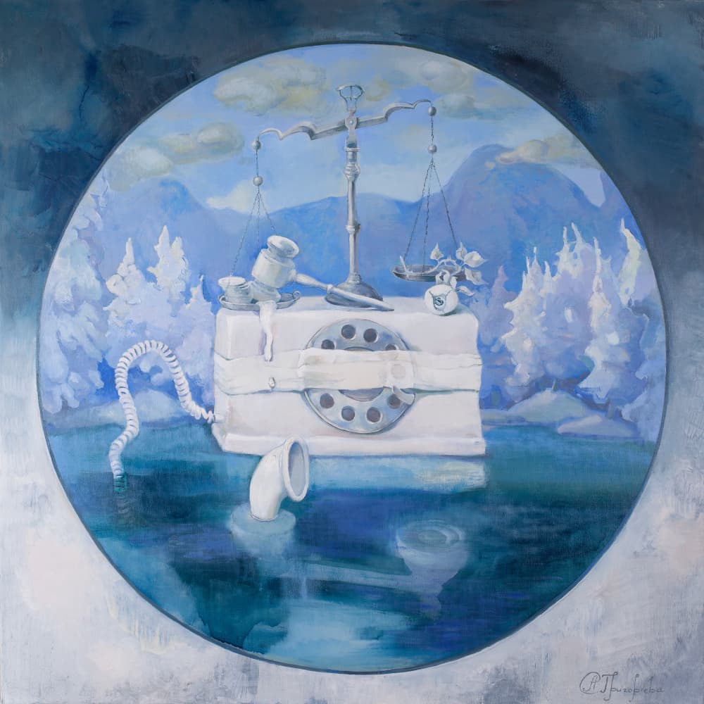 Winter Balance of Justice by Anastasiia Grygorieva — canvas wall art