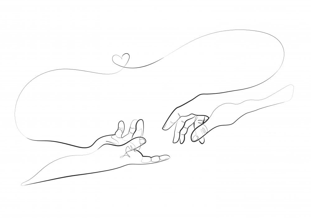 Reaching Hands Of Love by Pictufy Studio II — canvas wall art
