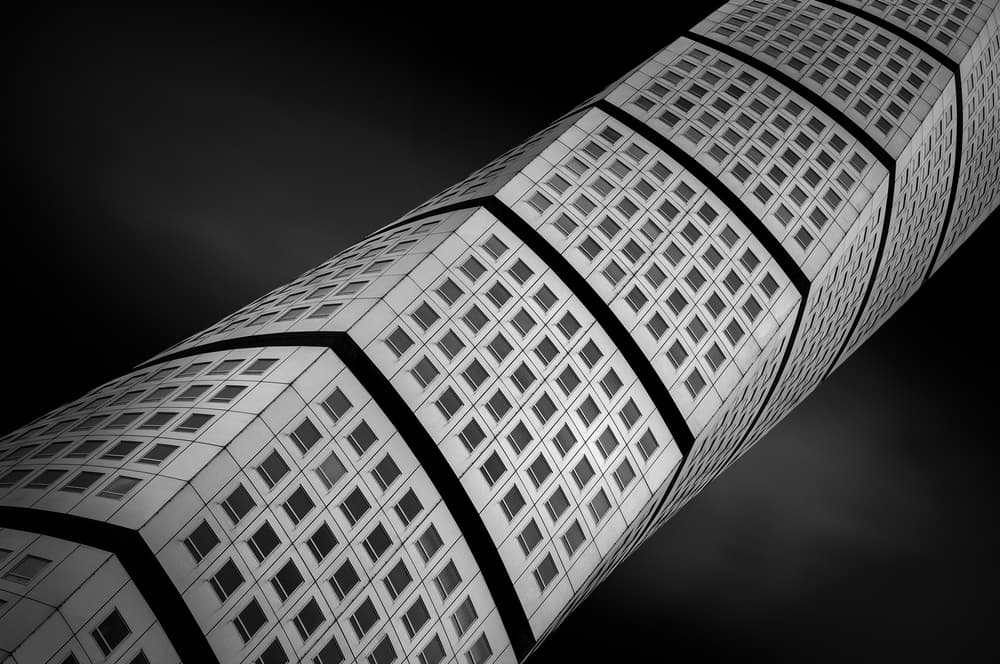 Twisting Modern Skyscraper by Lukasz Derangowski — canvas wall art