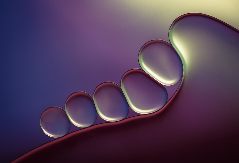 Glowing Organic Shapes by Jacqueline Hammer — canvas wall art