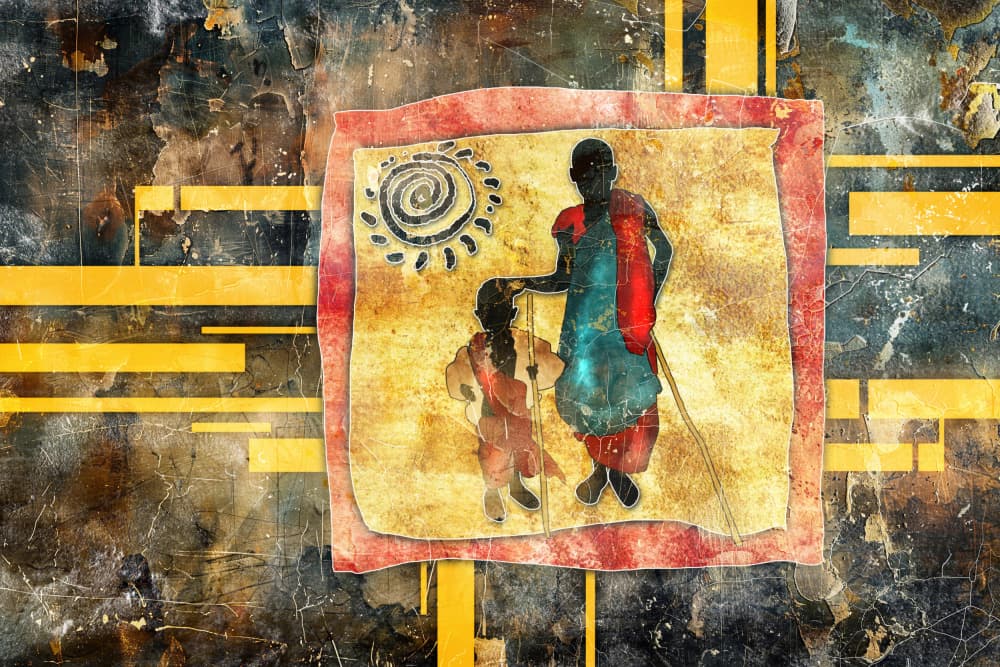 African Family Journey by Rafal Kulik — canvas wall art