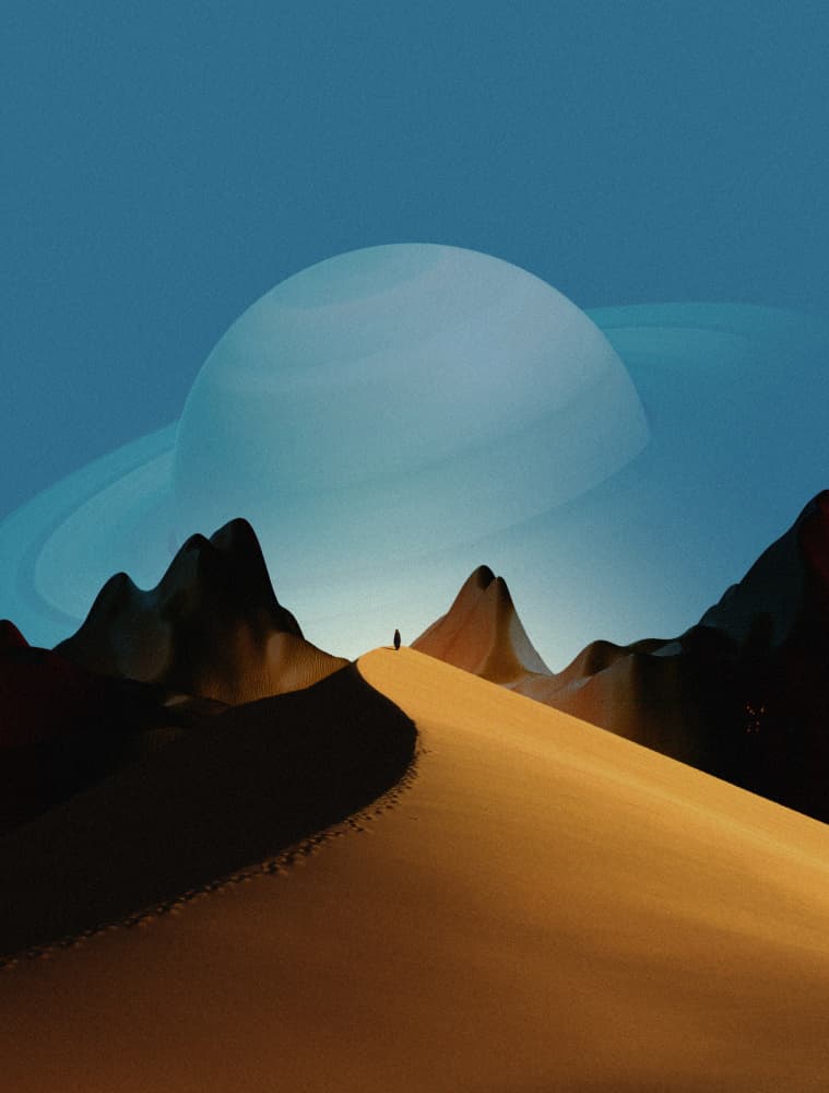 Dune to Distant Planet by Fran Rodríguez — canvas wall art