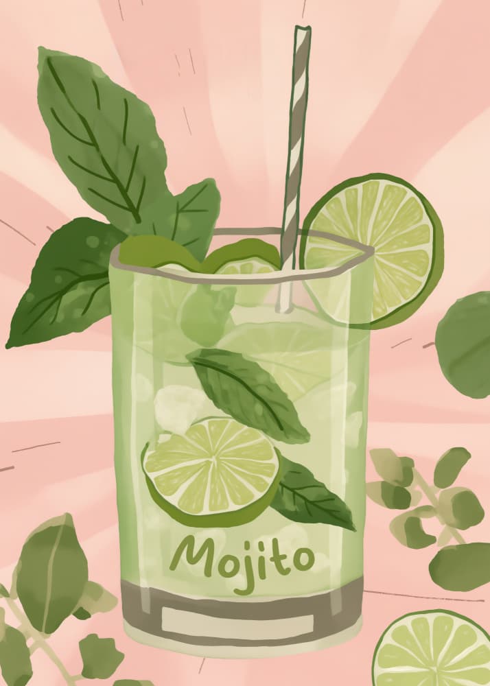 Refreshing Mojito Cocktail by Andreas Magnusson — canvas wall art