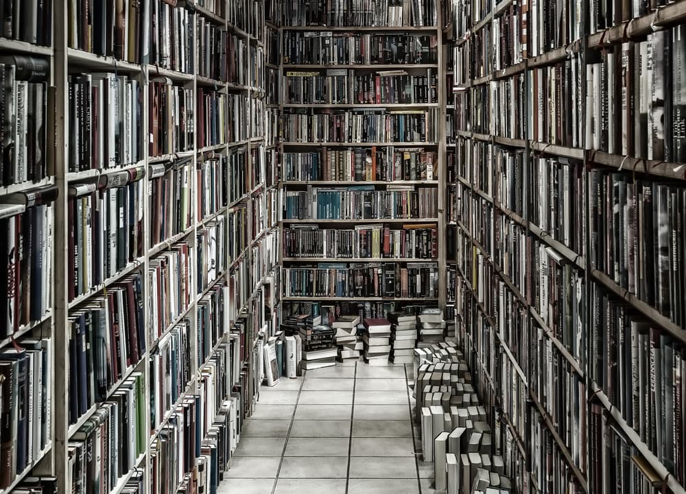 Vintage Library Corridor by Andreas Agazzi — canvas wall art