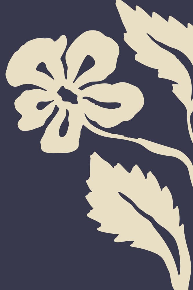 Cream Botanical Flow by Anna Rose — canvas wall art