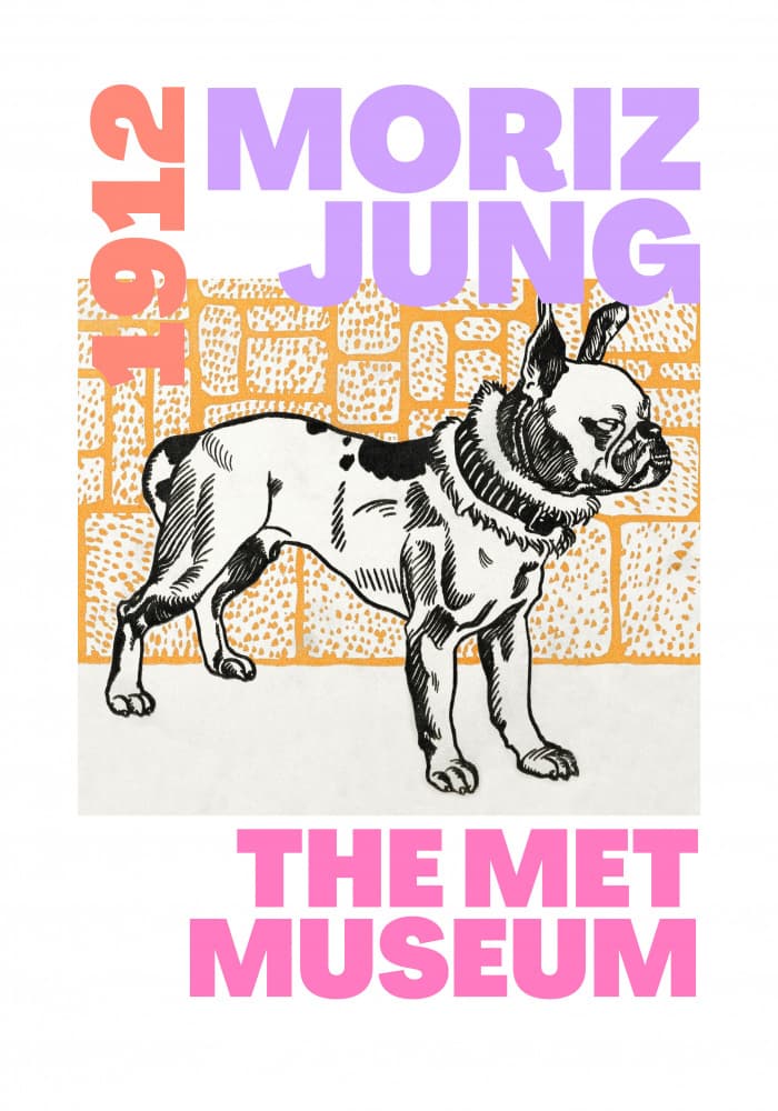 Sketch of a Bulldog by Athene Fritsch — canvas wall art