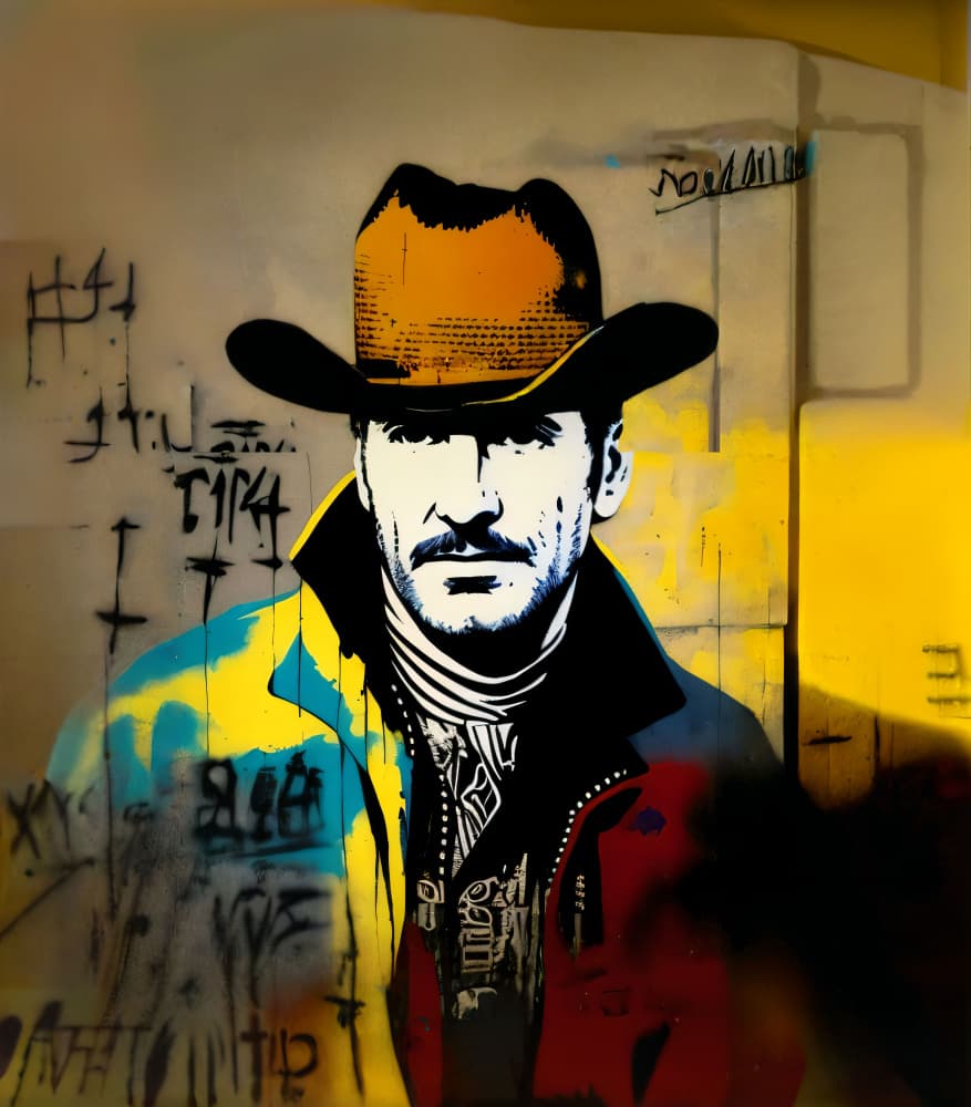 Urban Cowboy Portrait by Cicero Spin — canvas wall art