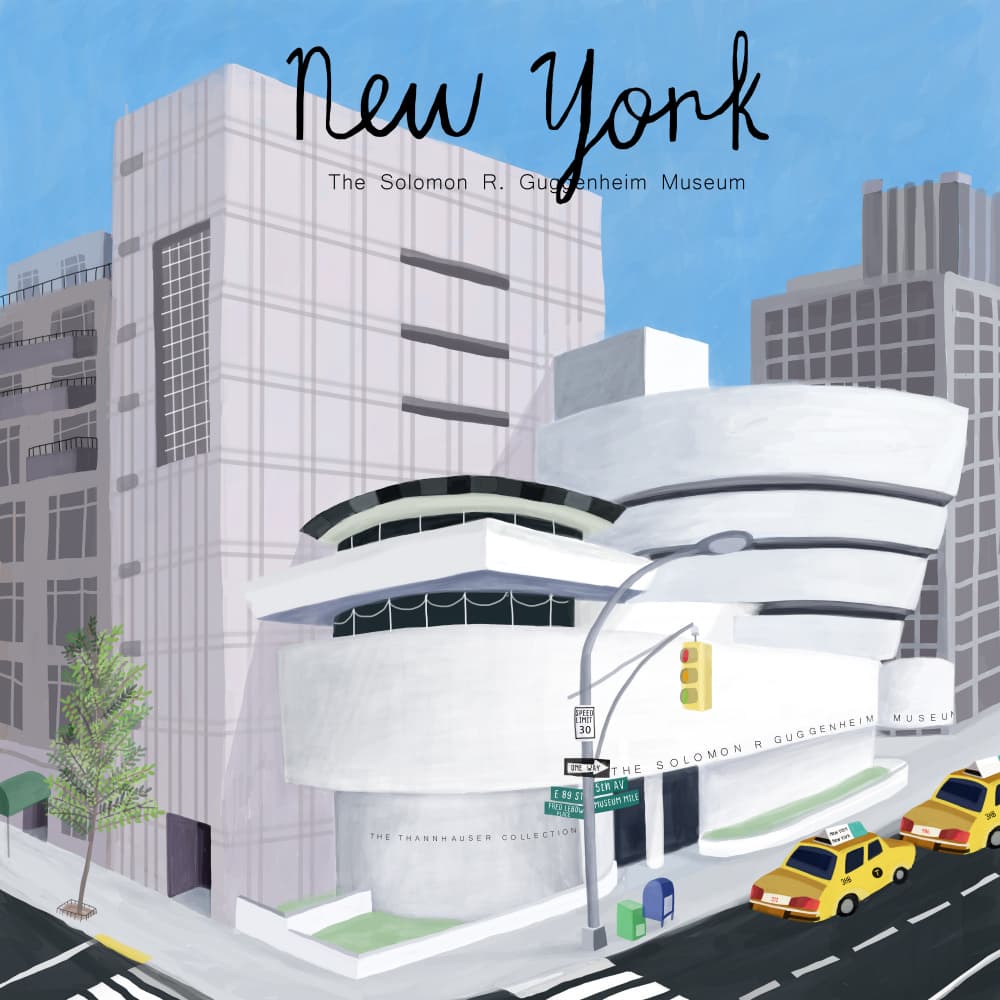 New York Guggenheim Museum by Carla Daly — canvas wall art