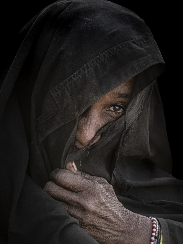 Veiled Gaze by Elena Molina — canvas wall art