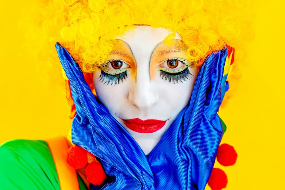 Colorful Clown Portrait by Rui Ribeiro — canvas wall art