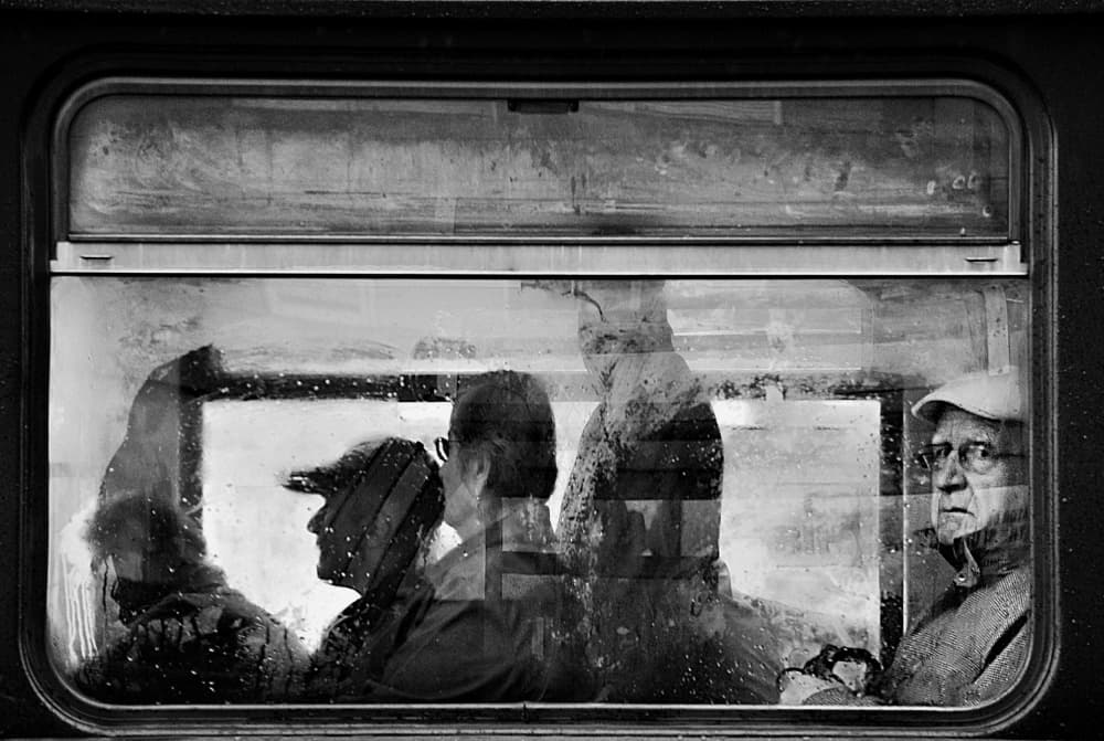 Train Window Reflections by Nicoleta Gabor — canvas wall art