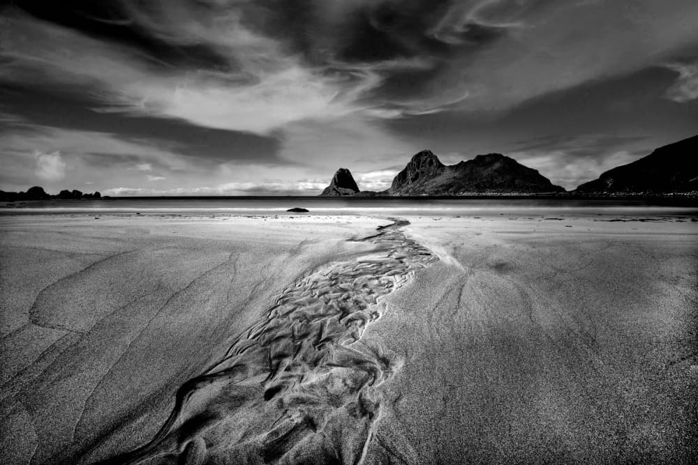 Dramatic Island Beach by Erik Engström — canvas wall art