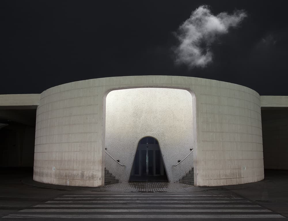 Modern Concrete Arch Entrance by Harry Verschelden — canvas wall art