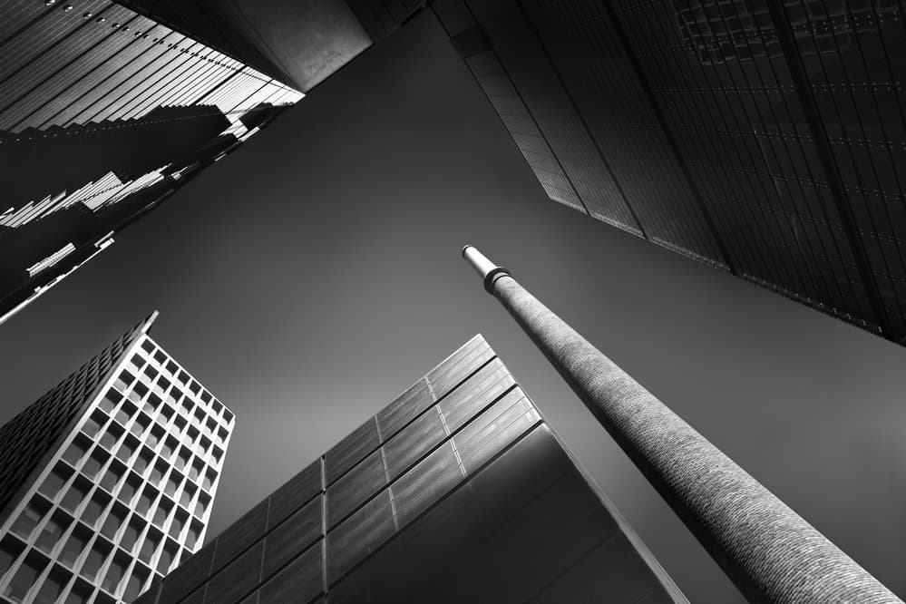 Skyward Urban Geometry by Olavo Azevedo — canvas wall art