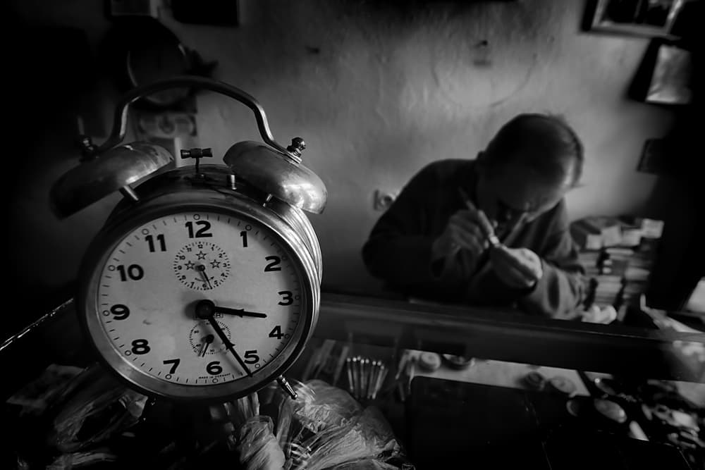 Vintage Clock Craftsman by Emine Basa — canvas wall art