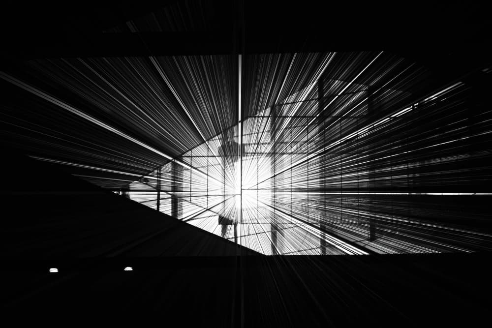 Geometric Light Burst by Tali Stein — canvas wall art