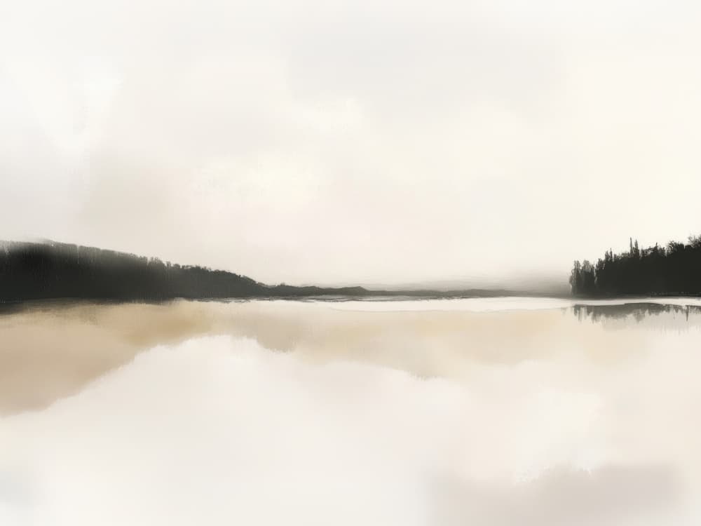 Misty Lake Reflection by Kathrin Pienaar — canvas wall art
