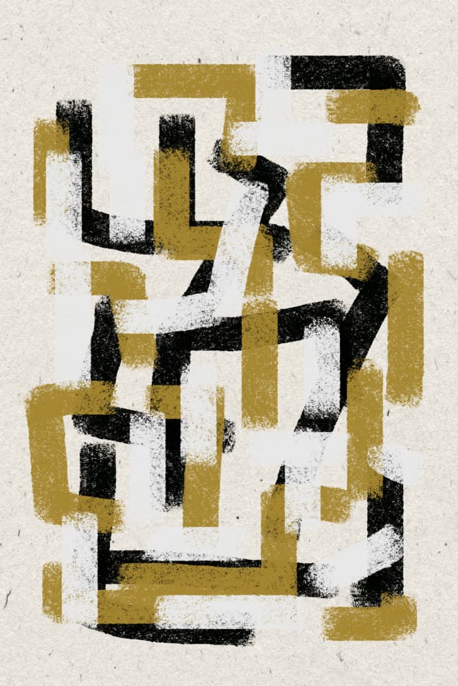 Labyrinthine Hues by THE MIUUS STUDIO — canvas wall art