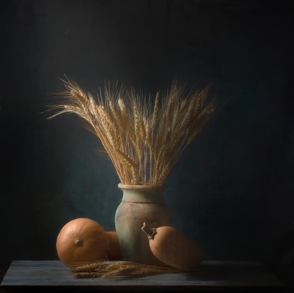 Golden Wheat Harvest by Catherine Wang — canvas wall art