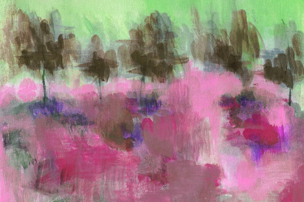 Abstract Pink Landscape by Lori Ann Folz — canvas wall art