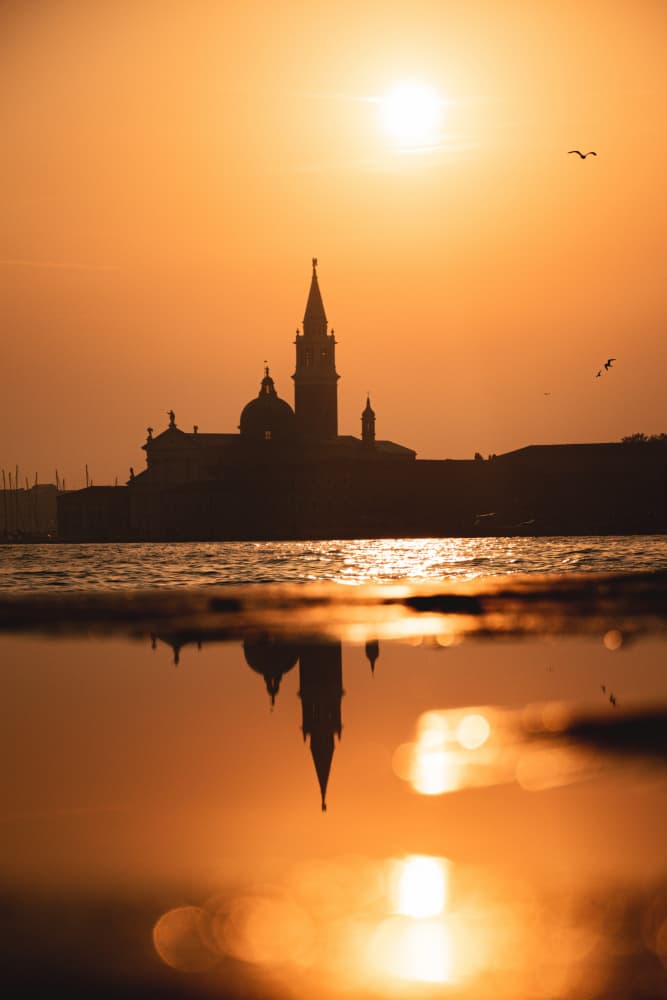 Venice Sunset Reflections by Dominik — canvas wall art