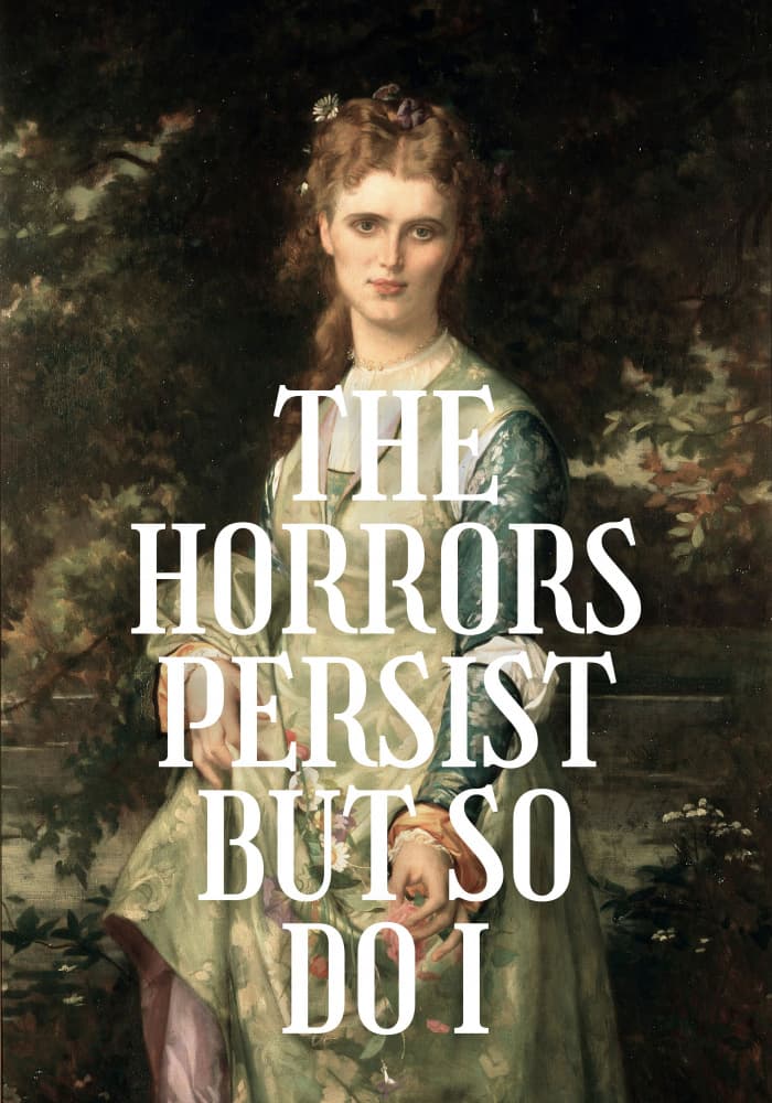 The horrors persist but so do I by Athene Fritsch — canvas wall art