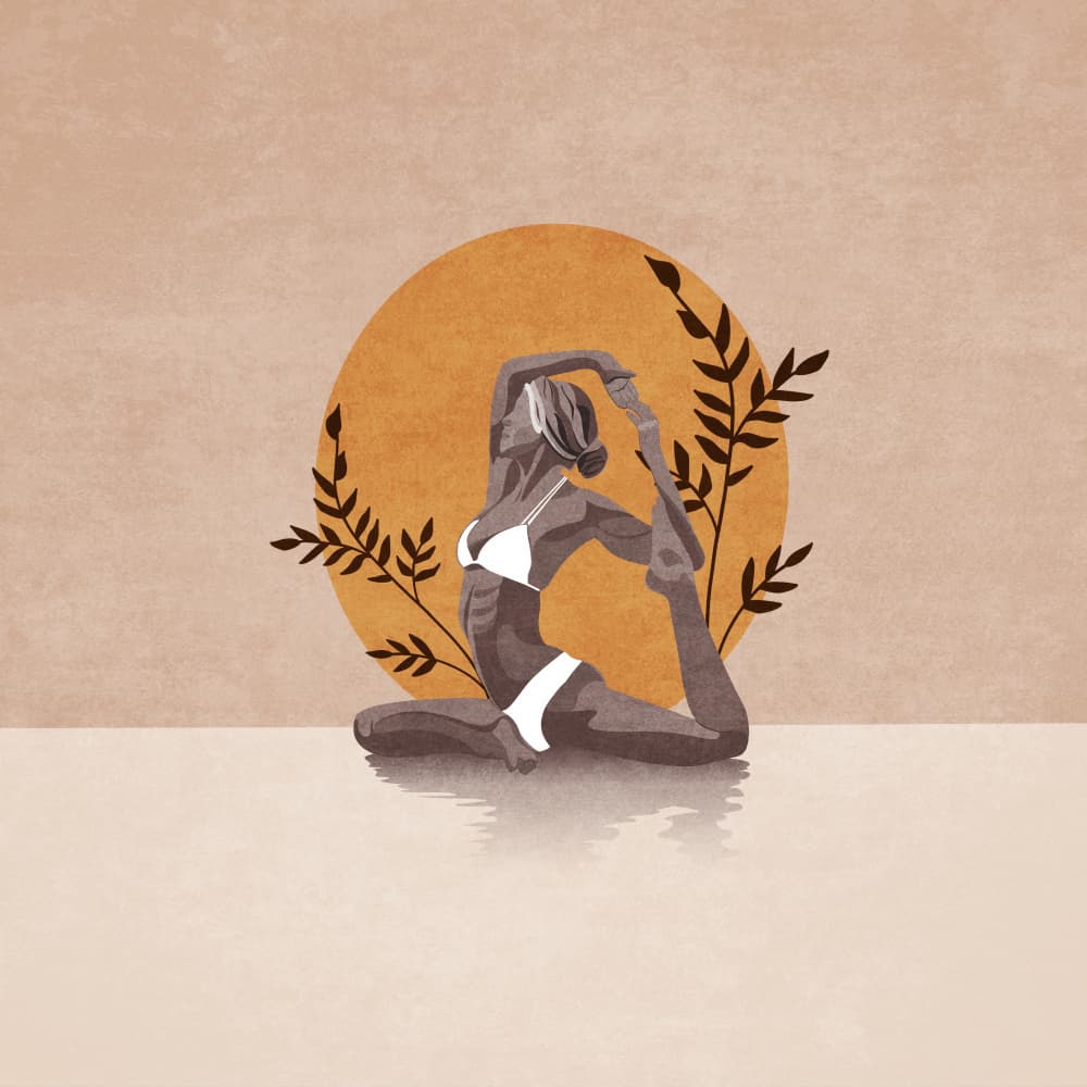 Yoga Serenity by Emel Tunaboylu — canvas wall art