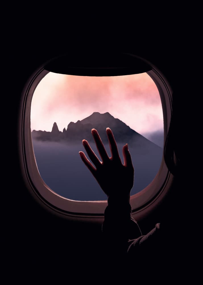 Dreamy Mountain Window by Ariz Rab — canvas wall art