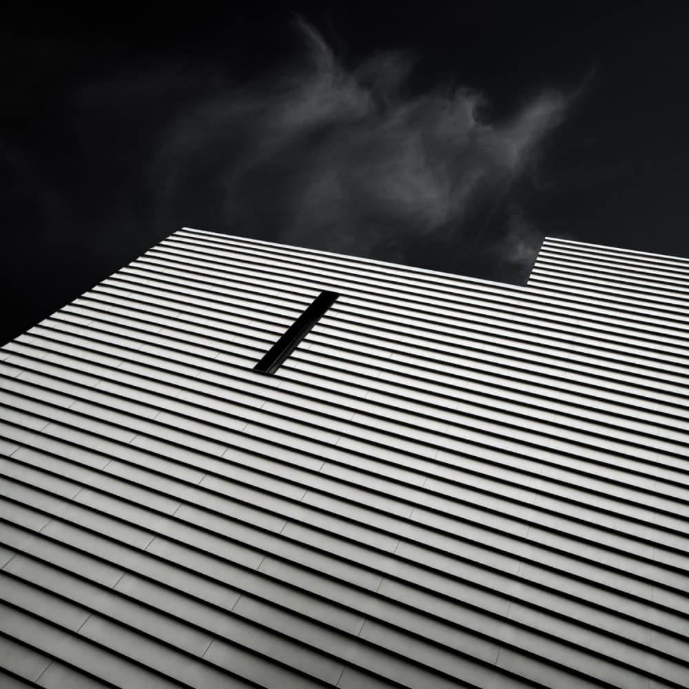 Stark Architectural Sky by Gilbert Claes — canvas wall art