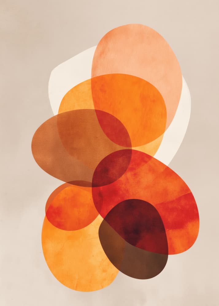 Warm Organic Shapes by Flow Line — canvas wall art