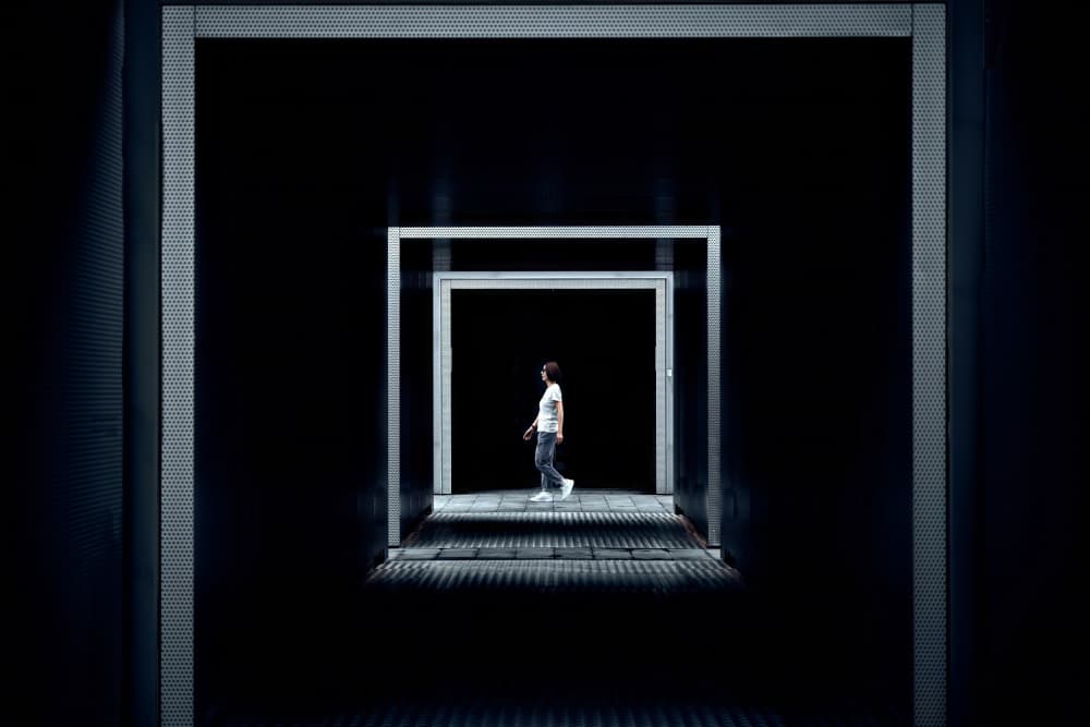 Geometric Path Forward by MingLun Tsai (蔡明倫) — canvas wall art