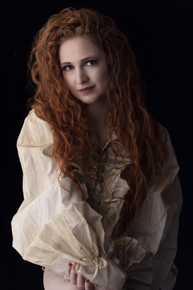 Pensive Red Haired Woman by Jan Slotboom — canvas wall art