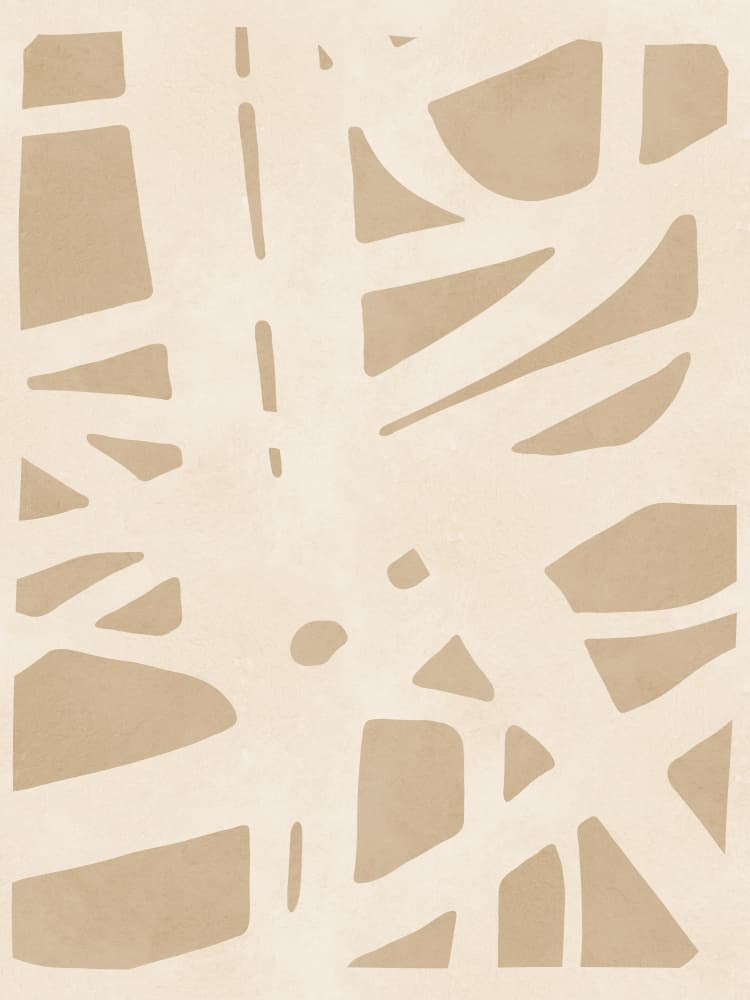 Neutral Organic Shapes by Vitor Costa — canvas wall art