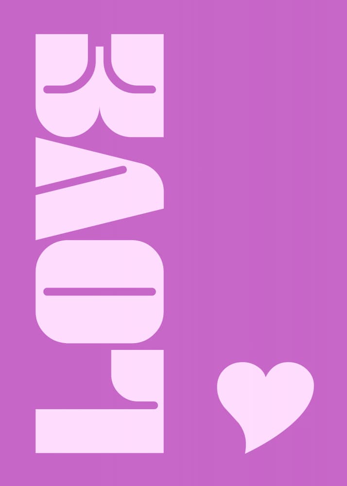 Love Heart Purple by Andreas Magnusson — canvas wall art
