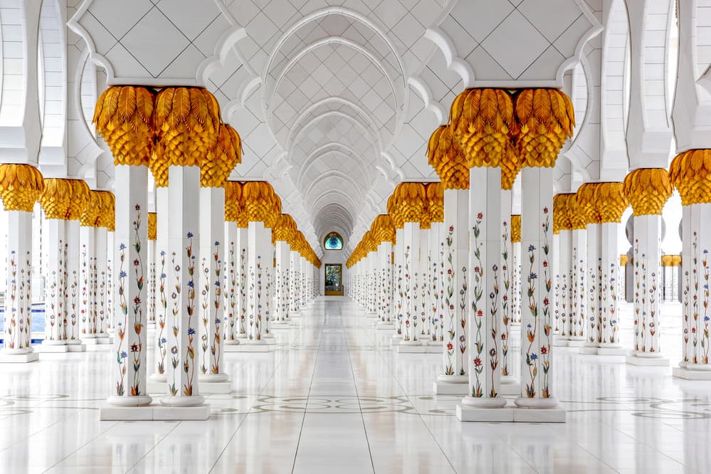 Majestic Mosque Interior by Michel Groleau — canvas wall art