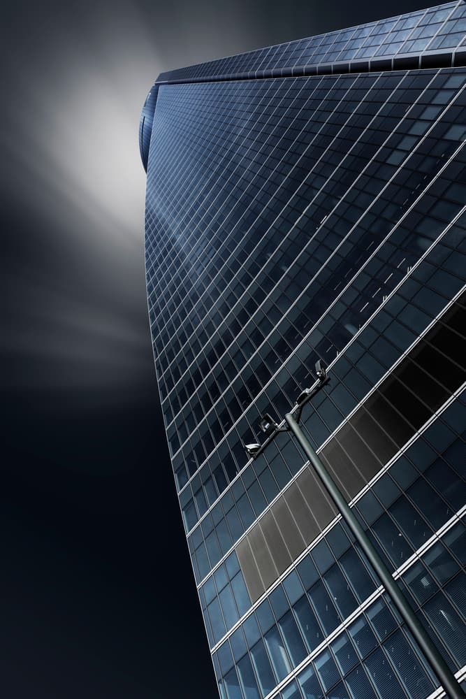 Dark Towering Skyscraper by Jorge Ruiz Dueso — canvas wall art