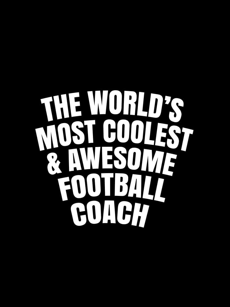 World's Coolest Football Coach by Happie Eagle — canvas wall art