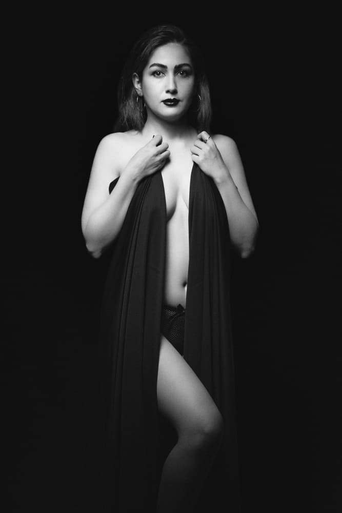 Dark Allure Portrait by Glamour Studio — canvas wall art