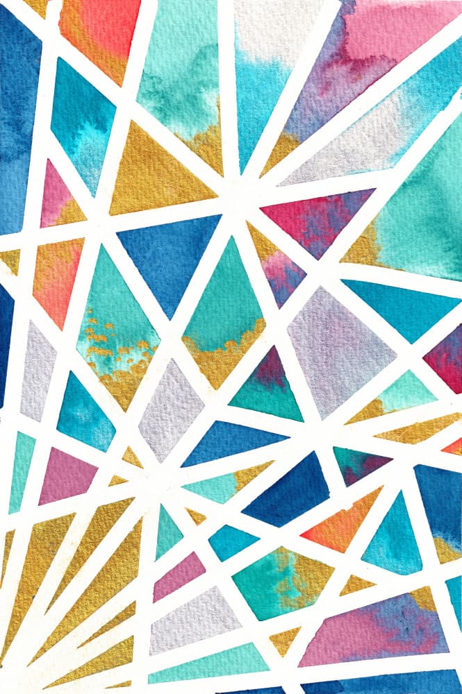 Vibrant Geometric Gold by Camille Contini — canvas wall art
