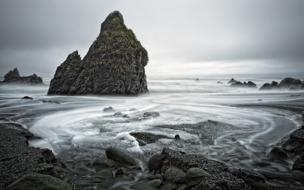 Sea Stacks and Waves by Liloni Luca — canvas wall art