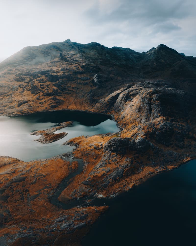 Dramatic Mountain Lakes by Witold Ziomek — canvas wall art