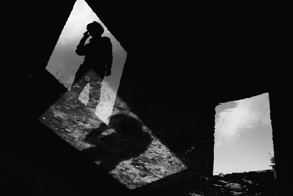Mysterious Man Reflection by Jay Satriani — canvas wall art