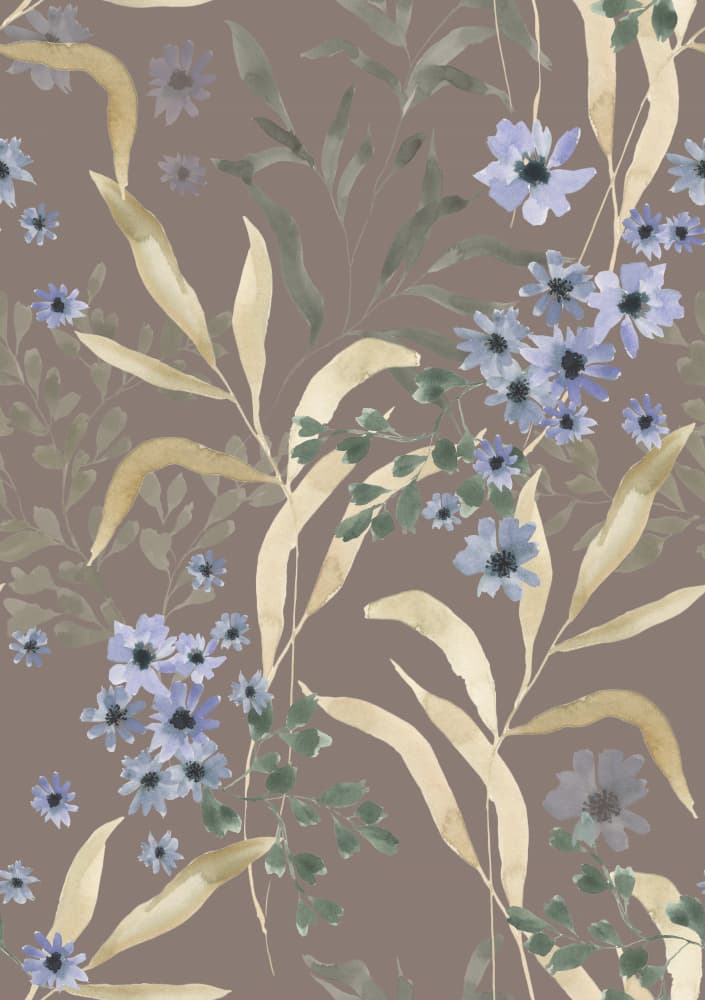 Soft Blue Blossoms by Linda Sitniece — canvas wall art