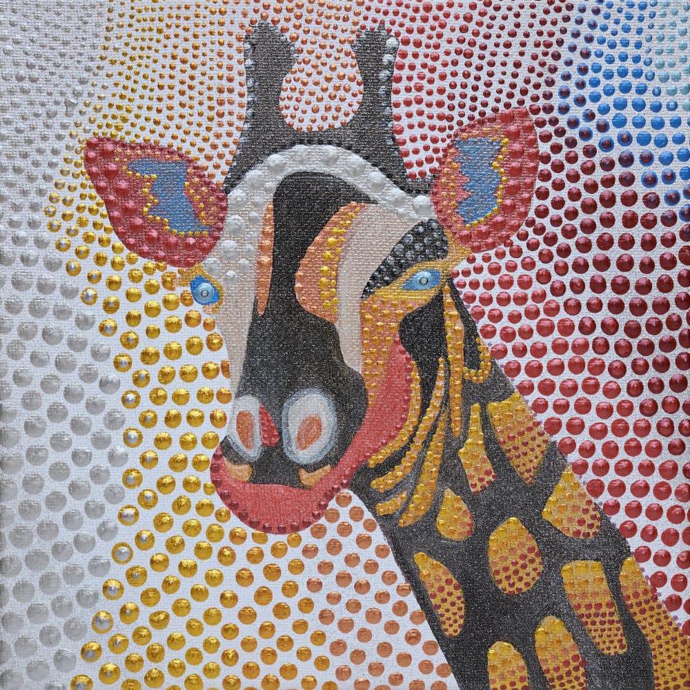 Vibrant Dotted Giraffe