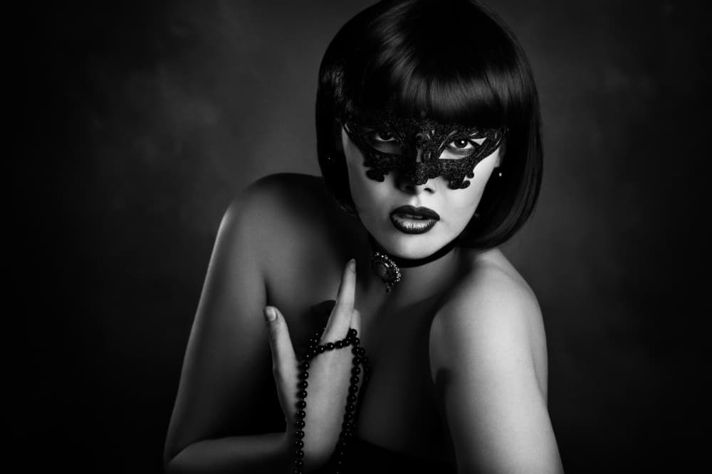 Mysterious Masked Woman by Peppe Tambè — canvas wall art