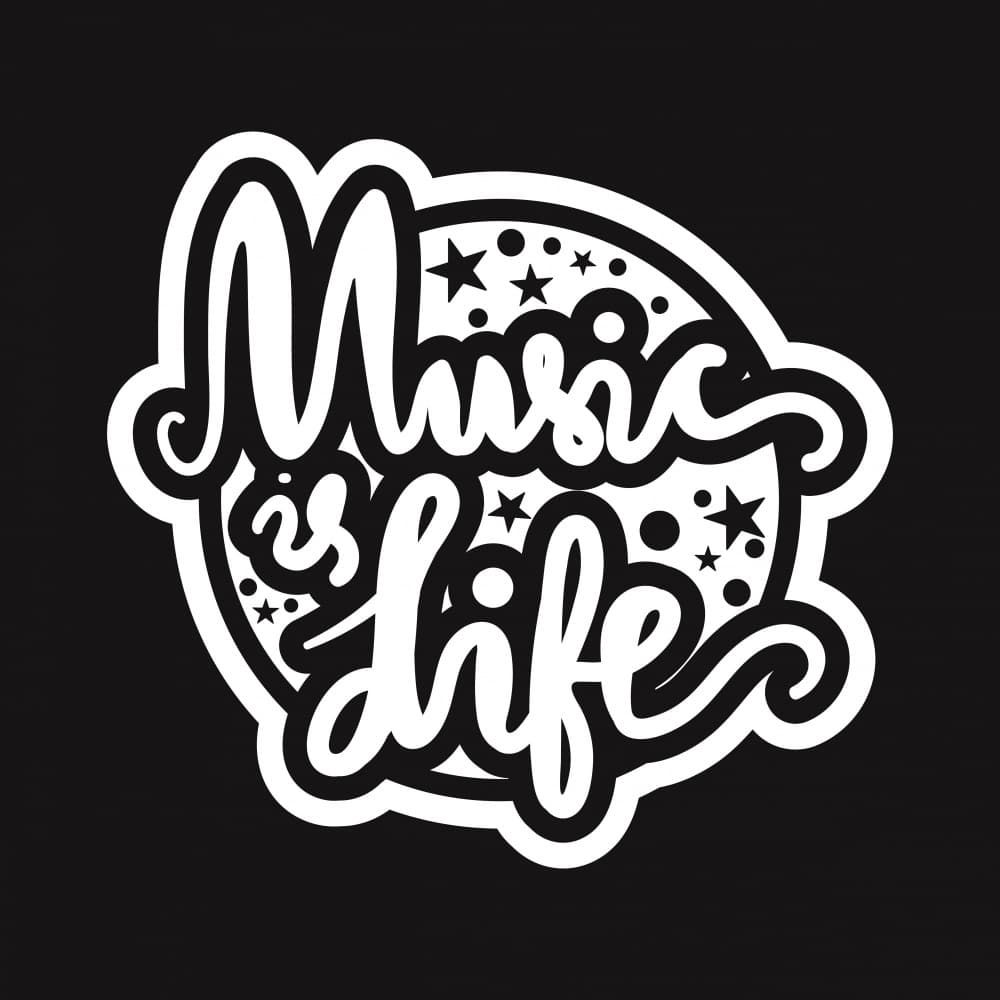 Music Is Life Quote by Marika Barsrsind — canvas wall art