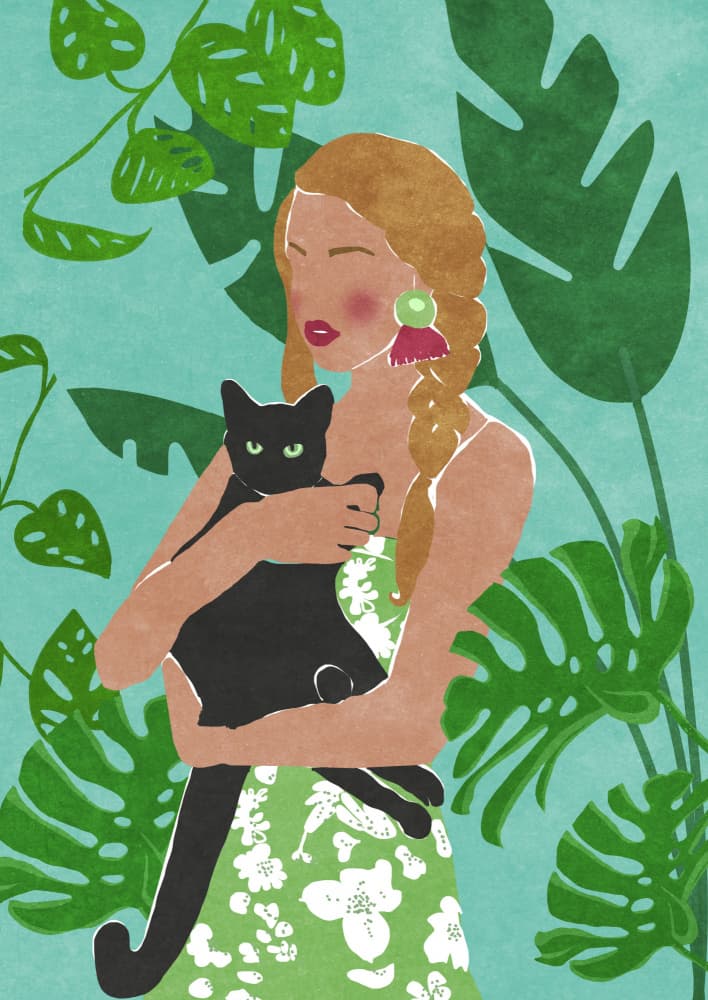 Cat Lover by Raissa Oltmanns — canvas wall art