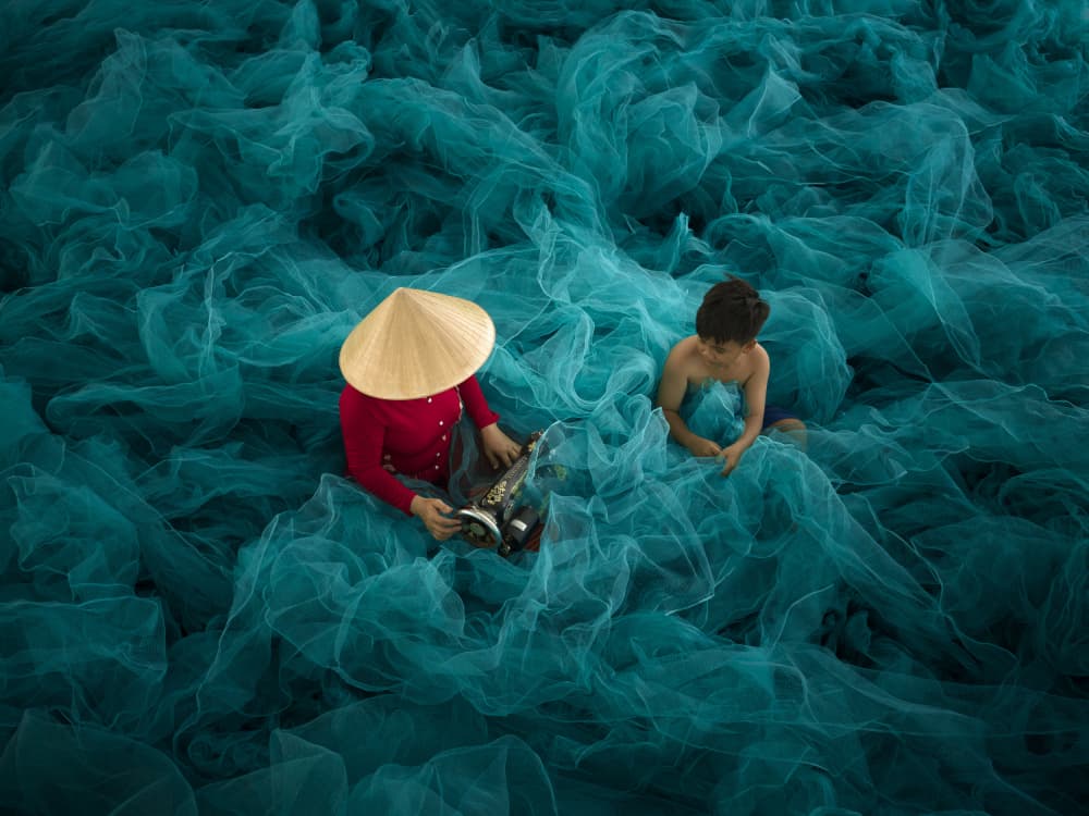 Vietnamese Fishing Nets by woo jung choi — canvas wall art