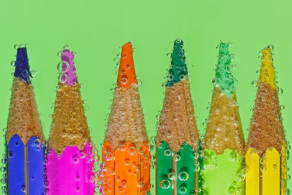 Vibrant Bubbling Pencils by Roberto Marini — canvas wall art